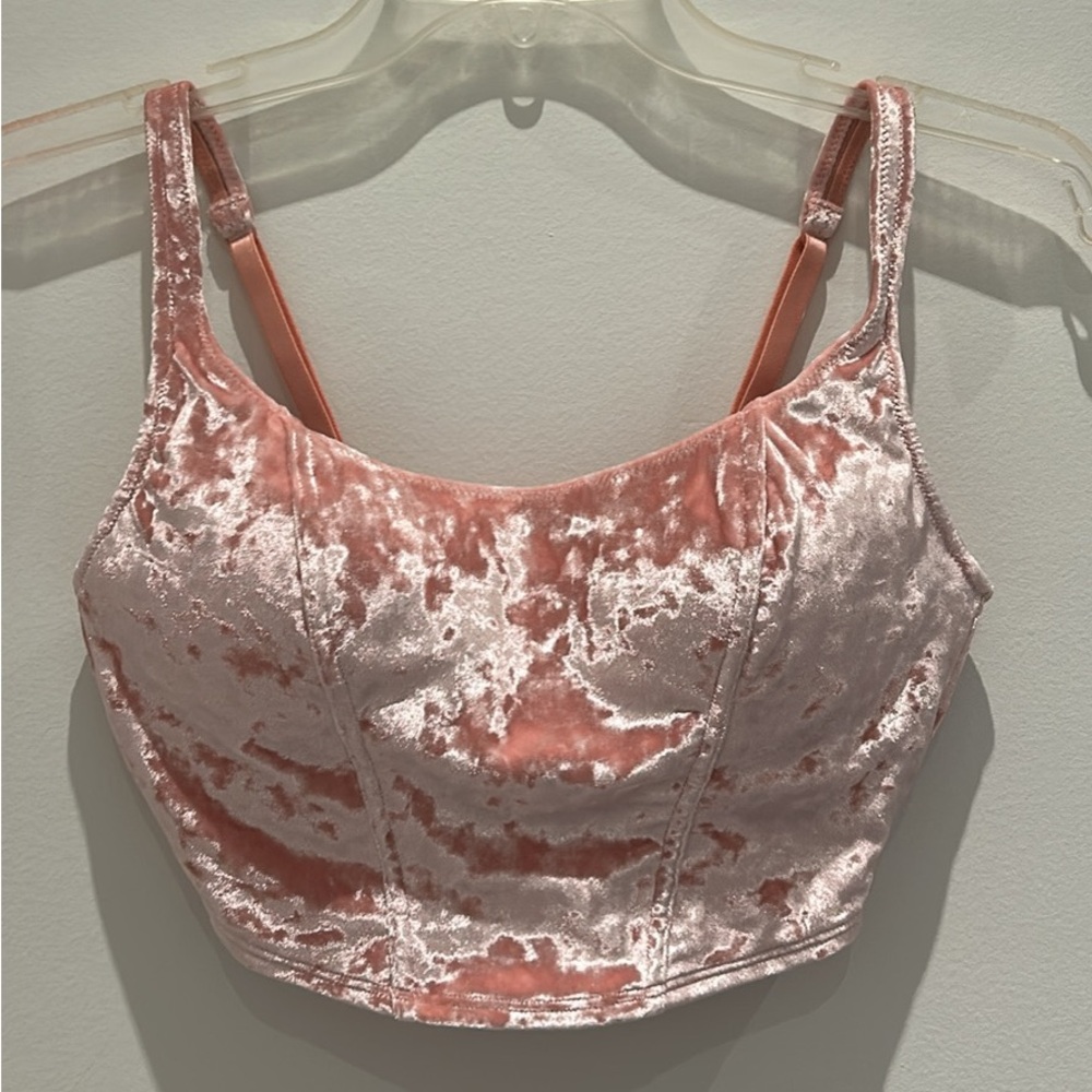 PINK Victoria's Secret Coral Velvet Top
